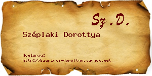 Széplaki Dorottya névjegykártya