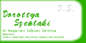 dorottya szeplaki business card