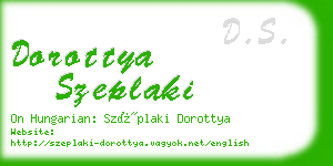 dorottya szeplaki business card